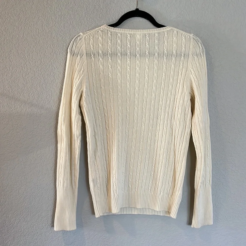 J.Crew. M. Cream cable sweater.